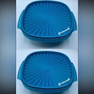 Tupperware Blue Medium Servalier Bowl Container Set